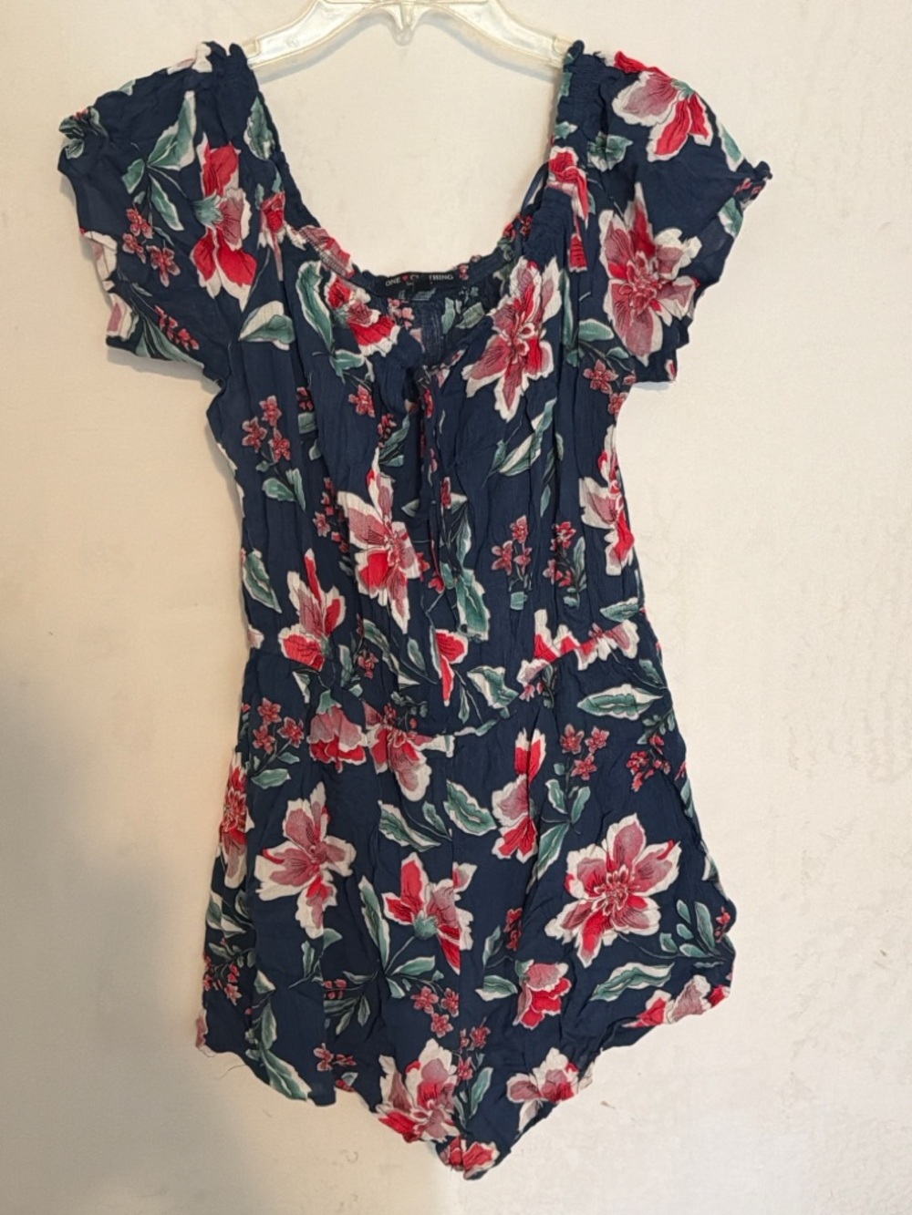 🌸 Navy Floral Romper – Boho Summer Vibes ✨
